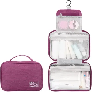 Hanging Travel Toiletry Kit,10 X 6.5 Inch Makeup Bag Organizer,Foldable Large Capacity Portable Travel Toiletries Bag with Compartment,Waterproof Cosmetic Travel Bag,Travel Essentials