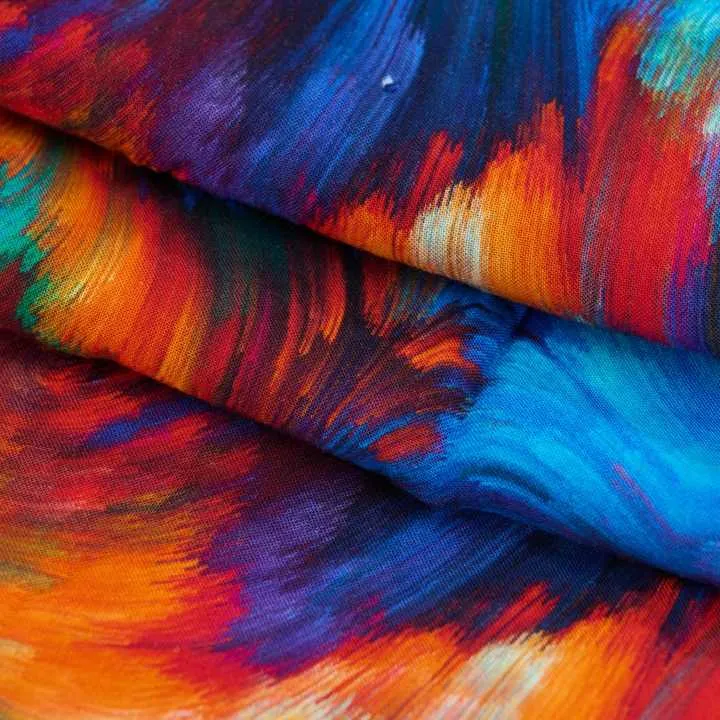 High Quality Rayon Fabric Voile Print-قماش رايون عالي الجودة
