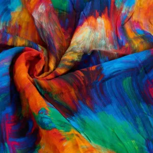 High Quality Rayon Fabric Voile Print-قماش رايون عالي الجودة