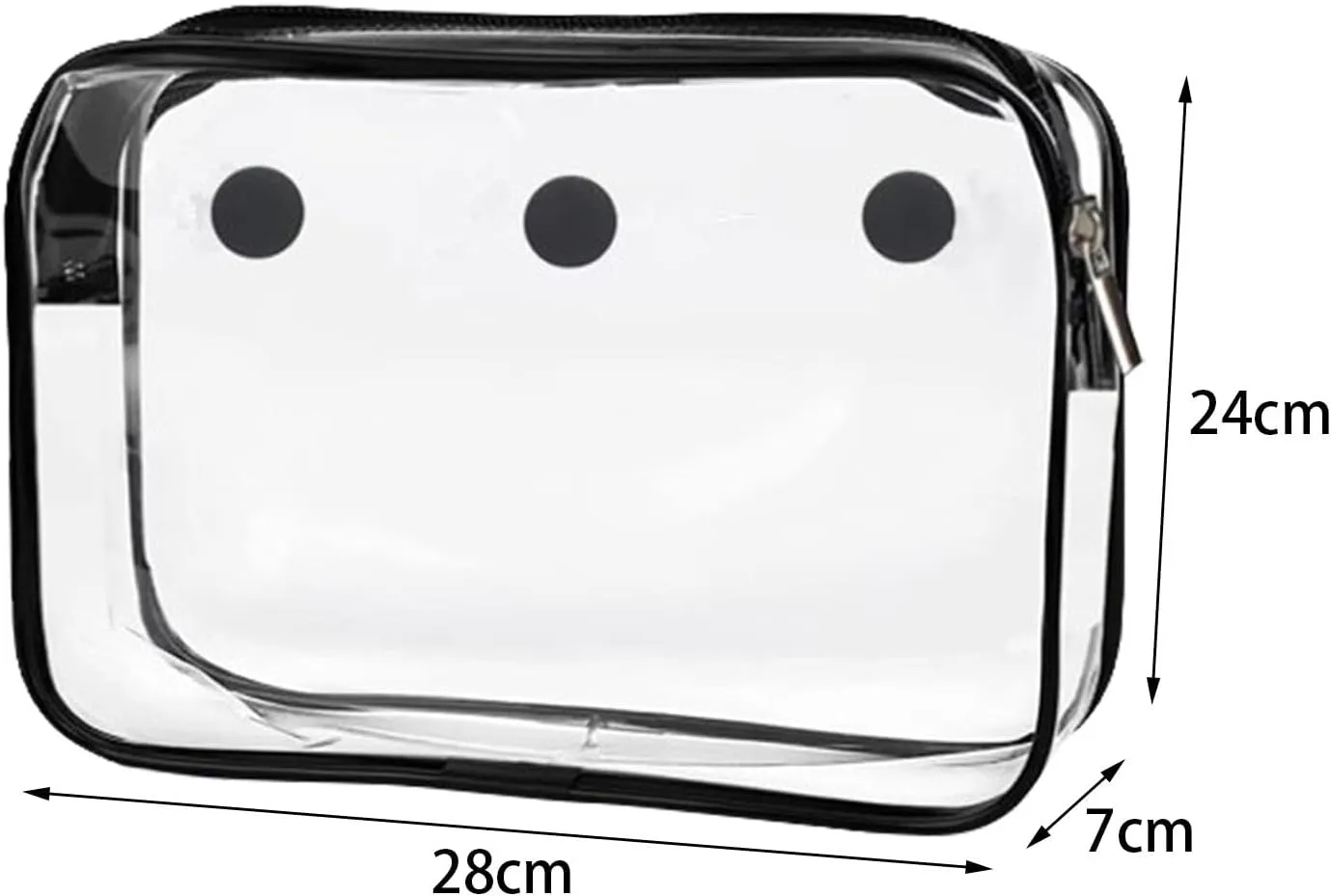 jojomis 4 Pack Clear Inner Bag with Zipper  Waterproof PVC Cosmetic Pouch, Transparent Tote Bag Insert for Travel, Beach, Toiletries, and Makeup Storage