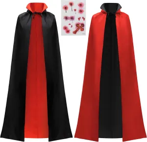 JOYIN Adult Child Unisex Vampire Costume Accessories Halloween Vampire Cape for Transylvania Dracula Theme Party