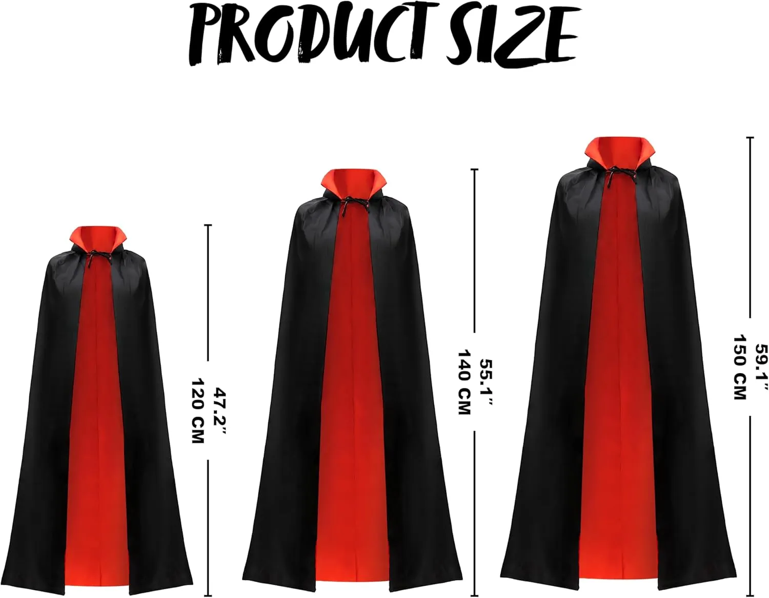 JOYIN Adult Child Unisex Vampire Costume Accessories Halloween Vampire Cape for Transylvania Dracula Theme Party