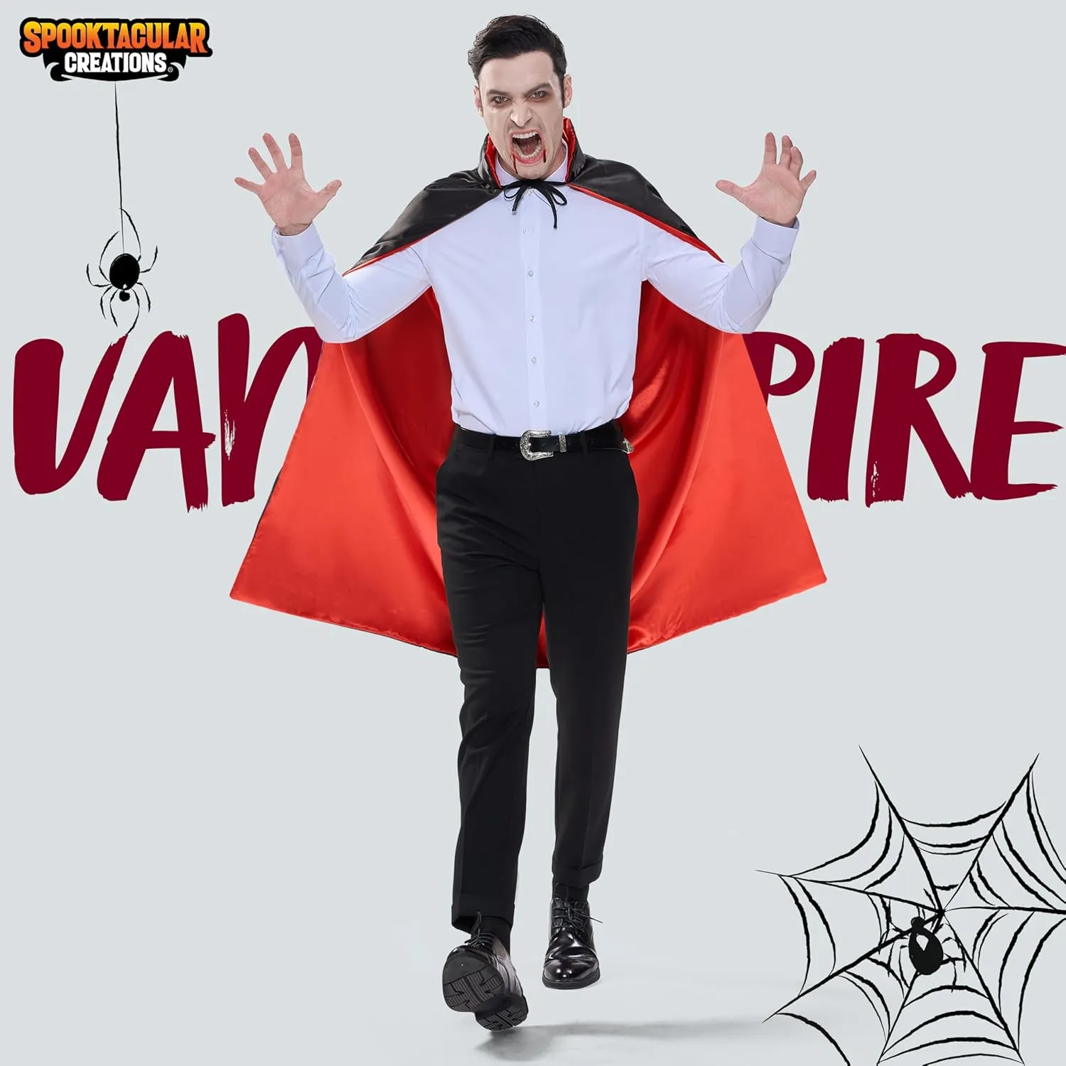 JOYIN Adult Child Unisex Vampire Costume Accessories Halloween Vampire Cape for Transylvania Dracula Theme Party