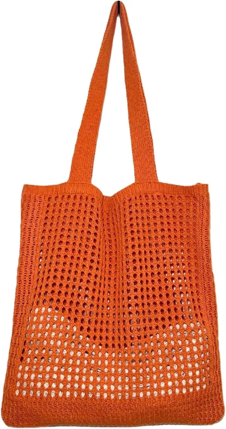 Knitted Women's Crossbody Hobo Shoulder Bags Top-Handle Bag Cutout Grunge Aesthetic Accessories Tote Bag