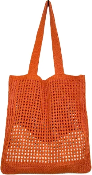 Knitted Women's Crossbody Hobo Shoulder Bags Top-Handle Bag Cutout Grunge Aesthetic Accessories Tote Bag