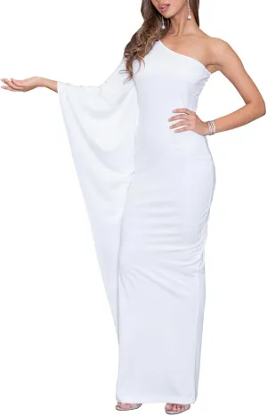 KOH KOH Womens Long Sexy One Shoulder Evening Cocktail Semi Formal Maxi Dress