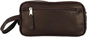 Latico Leathers Downtown Travel Kit Accessories Bag - Made From 100% Leather Handcrafted by Artisans, Cafe