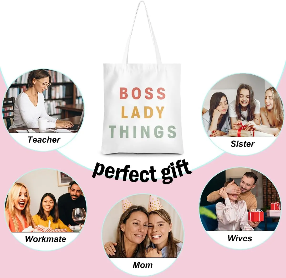 Leadership Boss Lady Chaos Coordinator Librarian Dance Teacher Supervisor Appreciation Gifts Tote Bag Reusable Grocery Bags