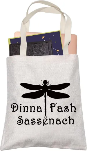 LEVLO Dragonfly Fans Tote Bags Dinna Fash Sassenach Shopping Bags Dragonfly Lover Tote Bags Friend Sister Mother