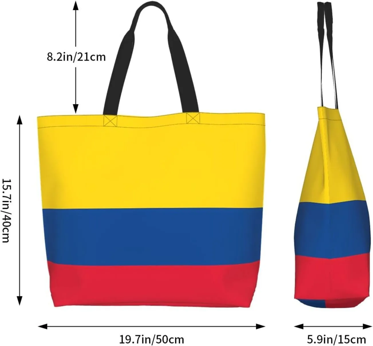 Marriage Colombian Married Flag Women's Tote Bag Large Capacity Single Shoulder Bags Handbag for Shopping Work