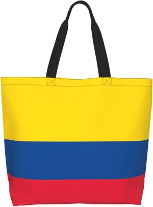 Marriage Colombian Married Flag Women's Tote Bag Large Capacity Single Shoulder Bags Handbag for Shopping Work