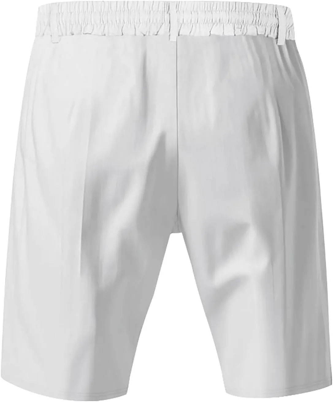 Mens Summer Linen Shorts Elastic Waist Drawstring Classic Cotton Beach Stretch Chino Athletic Shorts with Pockets