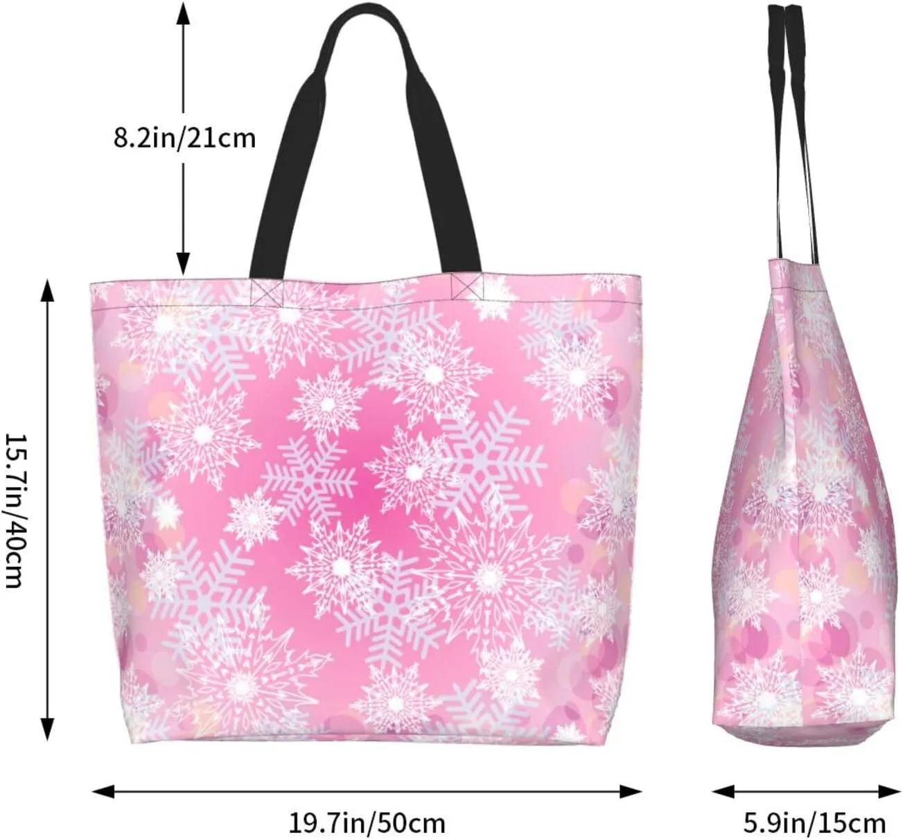 Merry Christmas Winter Tree Women's Tote Bag Large Capacity Single Shoulder Bags Handbag for Shopping Work