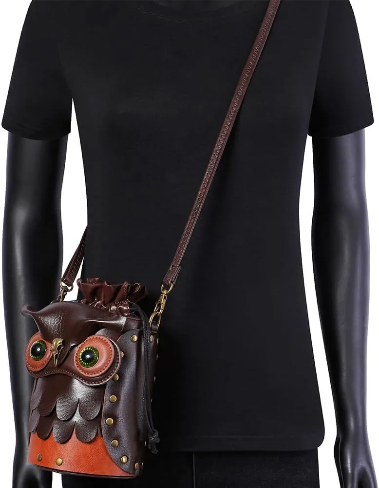 Micoklinlin Shoulder Bag Womens Leather Novelty Steampunk Accessories Small Cell phone Crossbody bag Handbag for Travel