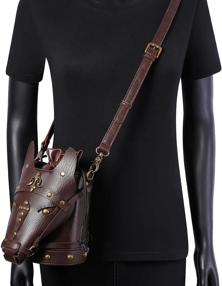 Micoklinlin Shoulder Bag Womens Leather Novelty Steampunk Accessories Small Cell phone Crossbody bag Handbag for Travel