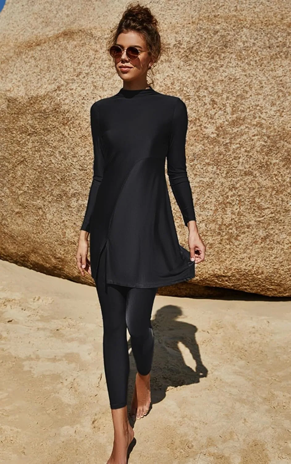 Muslim Swimsuits for Women Islamic Modest Swimwear 2 Piece Long Sleeve Burkini Full Cover Beachwear Modesty Bathing Suits