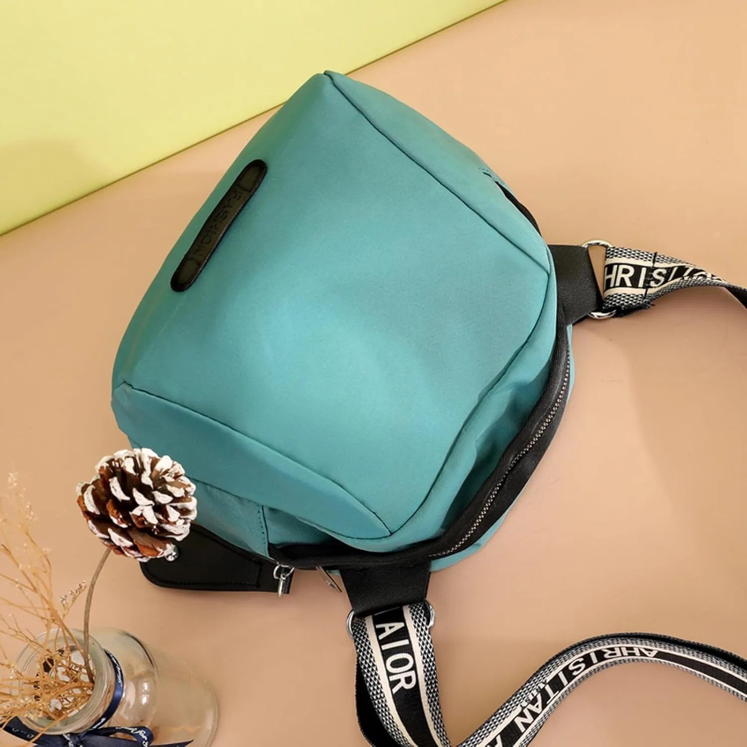 New Fashionable Casual Shoulder Bag Lightweight Nylon Fabric Women Crossbody Bags Mens Messenger Tote (Blue, One Size)