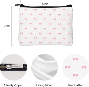 Nurse Makeup Bag, Nurse Gifts for Women, Pink Bow Nursing Cosmetic Bag, Accessories for Work