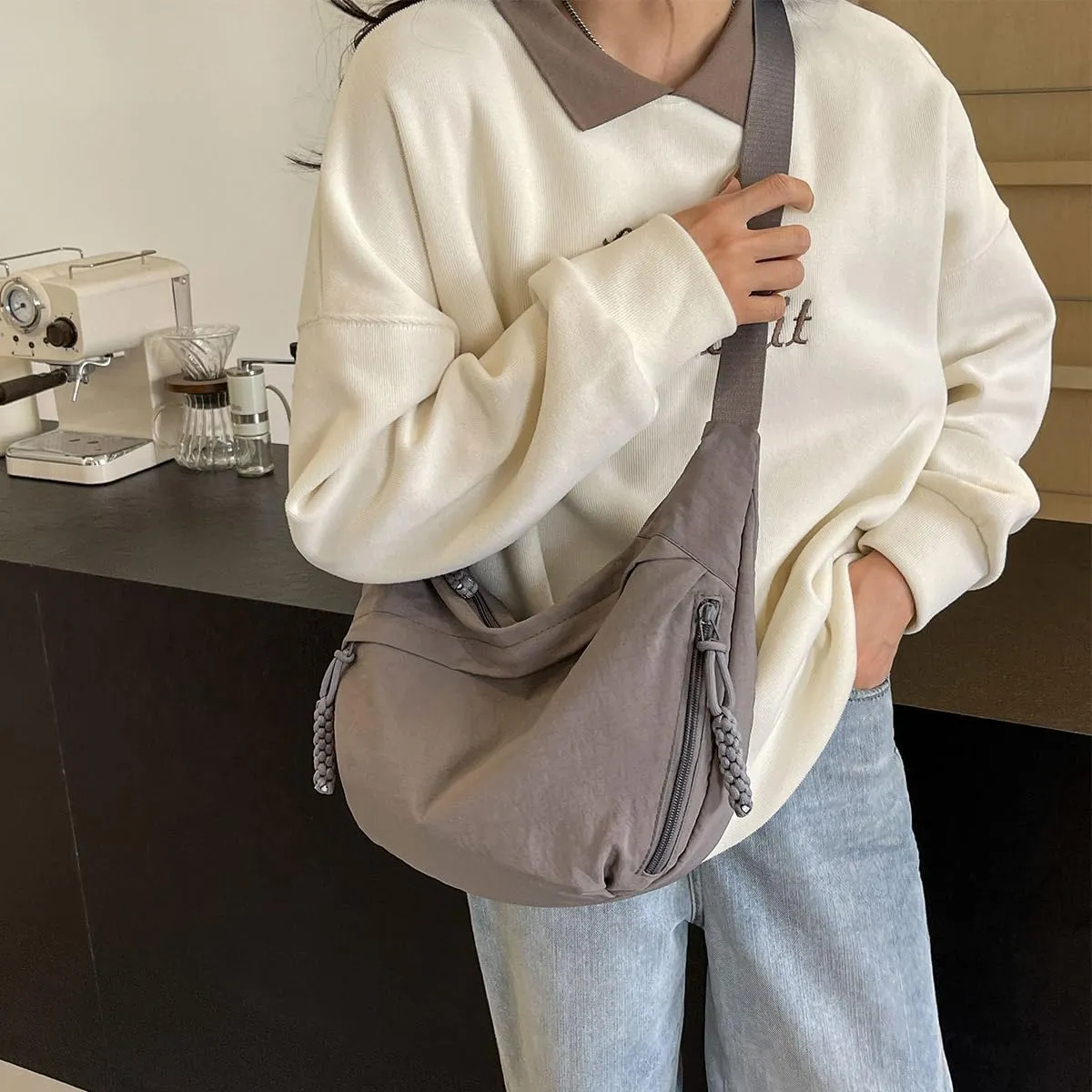 Nylon Crossbody Bags for women Purse Handbags Shoulder Bags Travel Tote Messenger Bag Men Hobo Bags