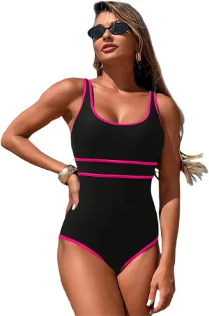 One Piece Boho Swimsuits for Women High Waisted Tummy Control Cutout Vintage Swimsuit Bathing Suit