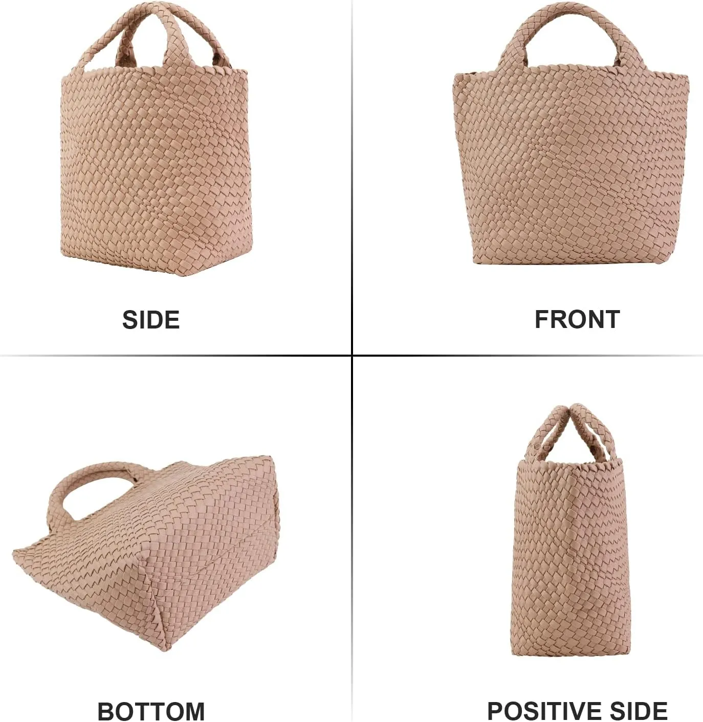 ORAD Women Tote Bag Large Neoprene Tote Bag Fashion Woven Bag Neoprene Tote Handbag Roomy Shoulder Bags for Beach, Gym, Trave