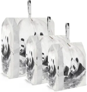 Pandas Moon Packing Cubes for Travel 3 Set Compression Packing Cube Luggage Accessories for Organization