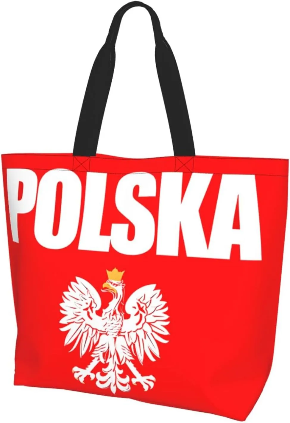 Polish Flag Poland Polska Eagle Women's Tote Bag Large Capacity Single Shoulder Bags Handbag for Shopping Work