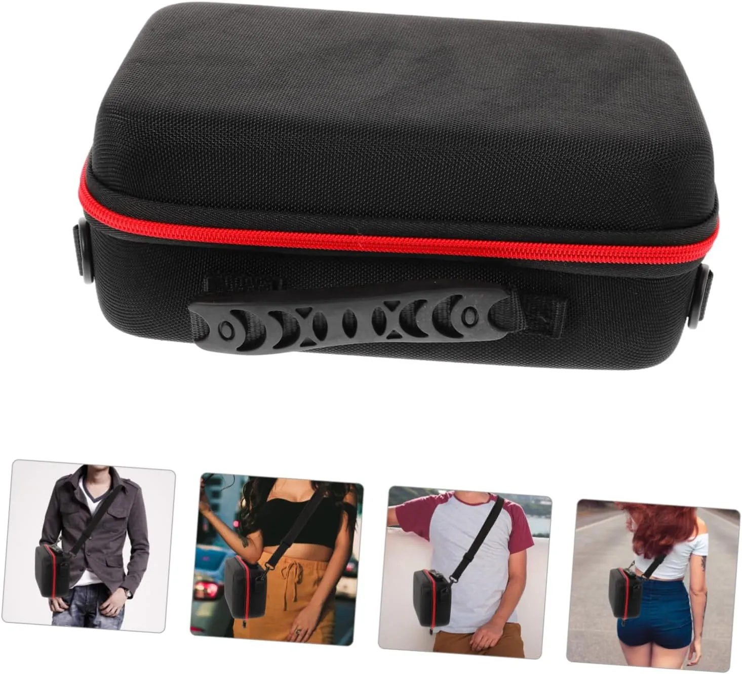 POPETPOP Small Camera Bag Durable Splashproof Travel Pouch for Digital Devices Padded for Organized Storage for Cameras and Accessories for Outdoor Use