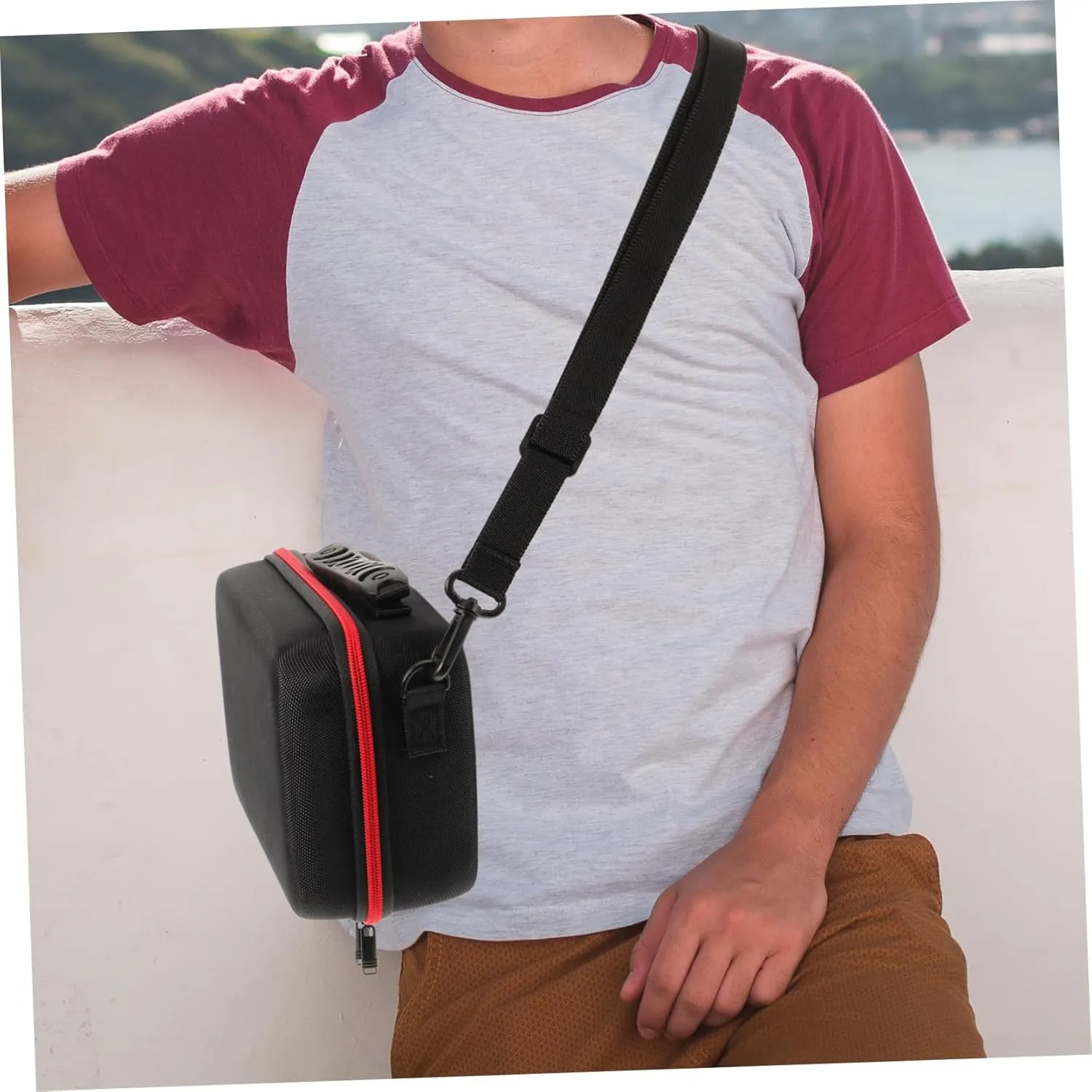 POPETPOP Small Camera Bag Durable Splashproof Travel Pouch for Digital Devices Padded for Organized Storage for Cameras and Accessories for Outdoor Use