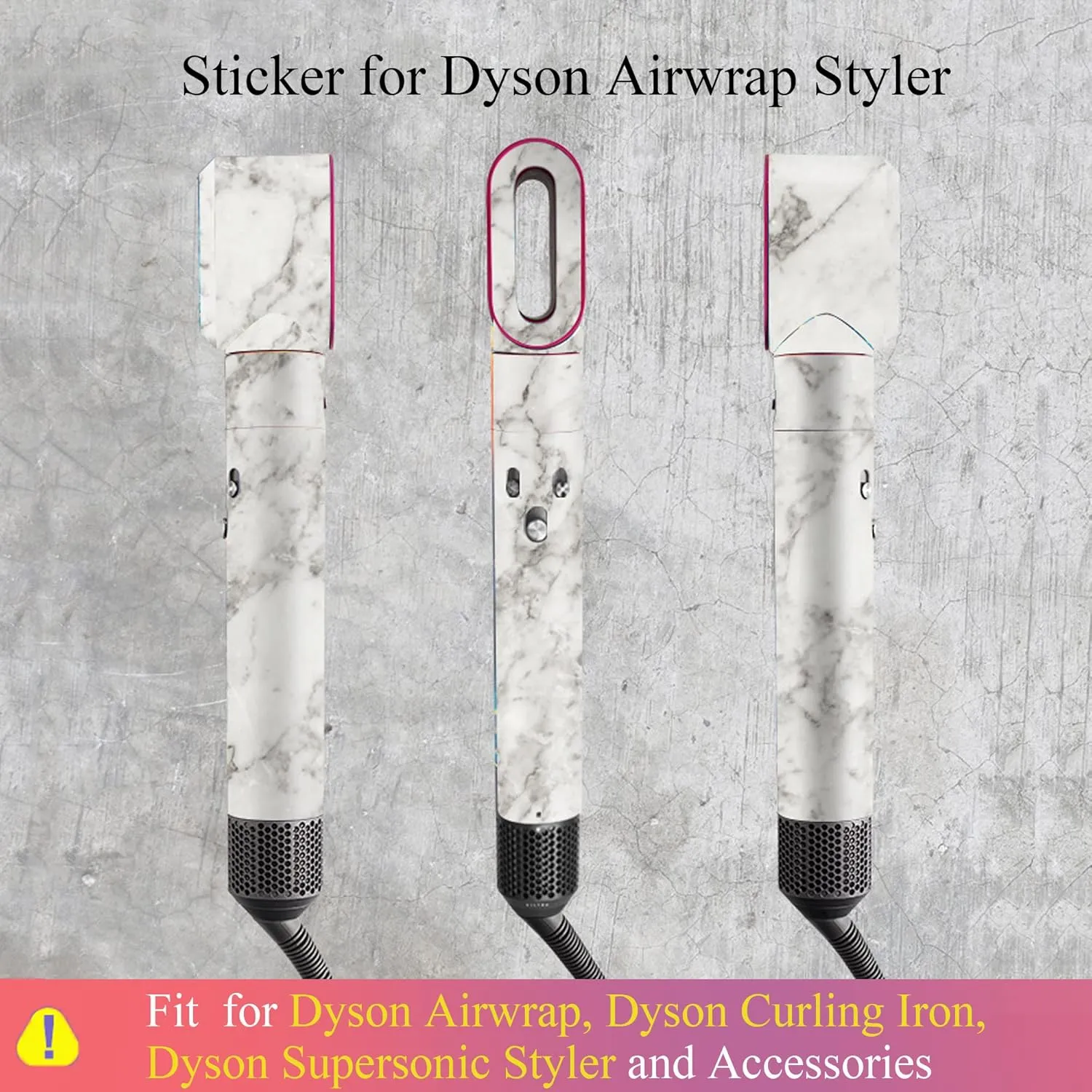 Pu Leather Travel Case Compatible with Dyson Airwrap Styler, Portable Waterproof Dyson Airwrap Organizer Bag for Shark FlexStyle Attachments Storage, Grey