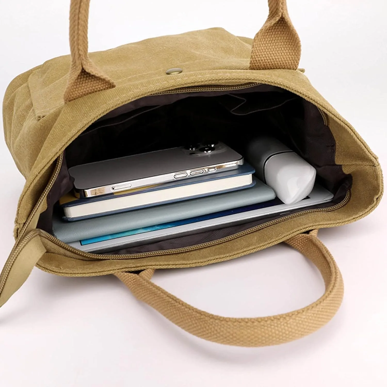 Puffer Tote Bag Casual Canvas Bags Womens Retro Solid Color Square Bag Simple Handbag Messenger Totes For Outdoor