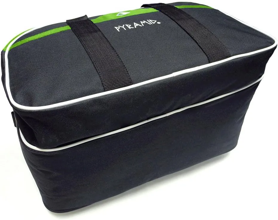 Pyramid Path Double 2 Ball Tote Plus Clear Top Bowling Bag with Large Separate Compartment for Bowling Shoes (Up To US Mens Size 15) or Accessories