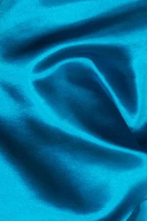 Recycled PET Blue Satin Fabric 100gsm