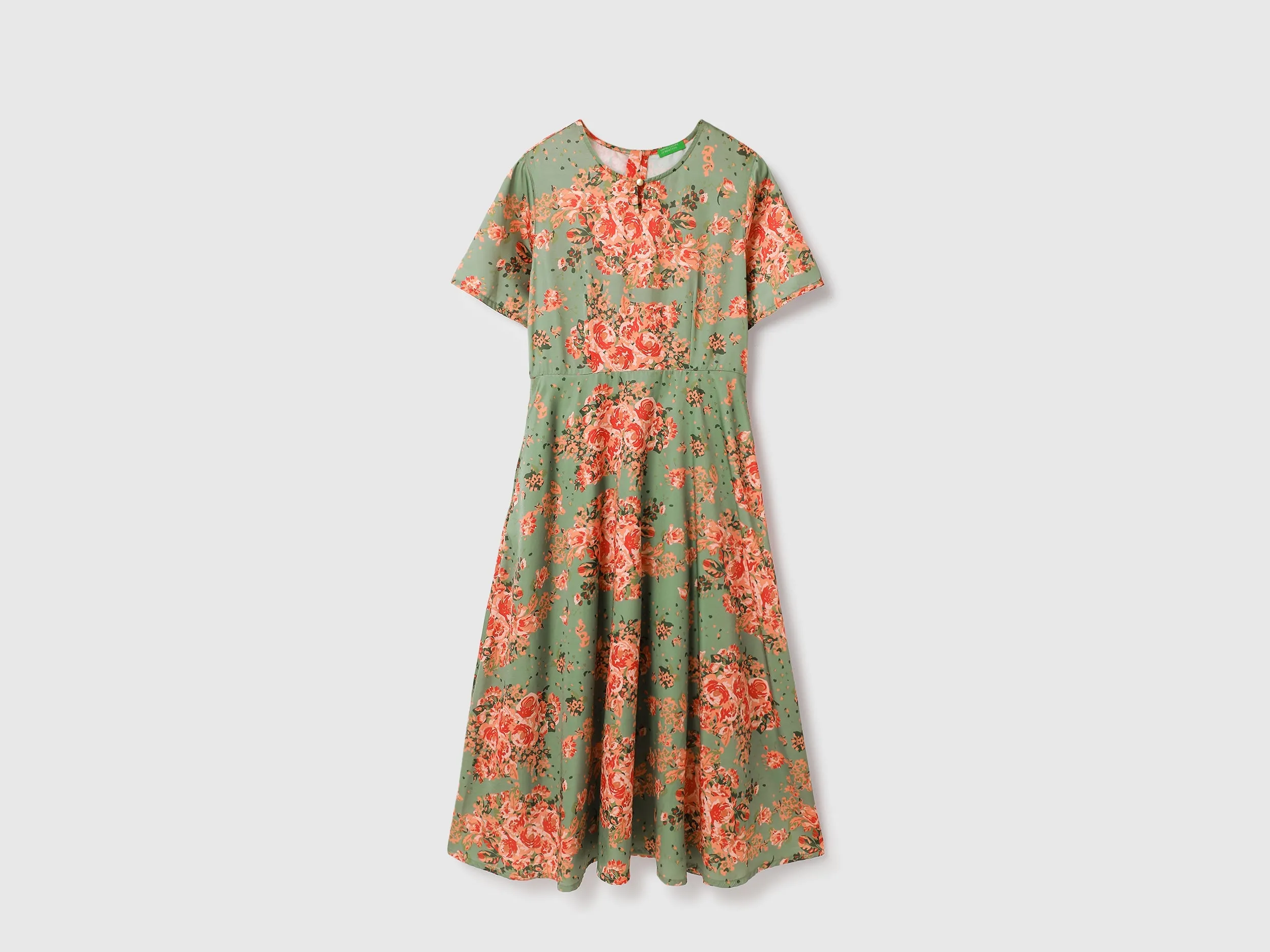 Round Neck Printed Dresses