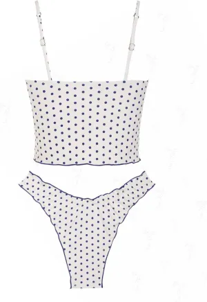 seamoly Gingham Bowknot Decor Smocked Ruffles Tie Front Tankini Set
