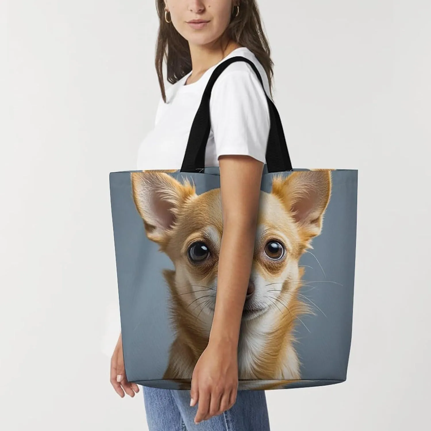 Sheep Beach Bag Reusable Tote Bag Foldable Grocery Bags Women Shopping Bags for Daily Essentials