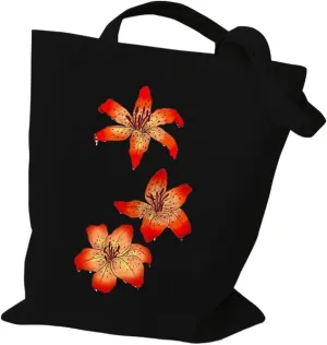 Shoulder Bag Wildflowers Canvas Tote Bag Women Daisy Rose Lavender Shopping Bag Student Plant Style Female Reusable