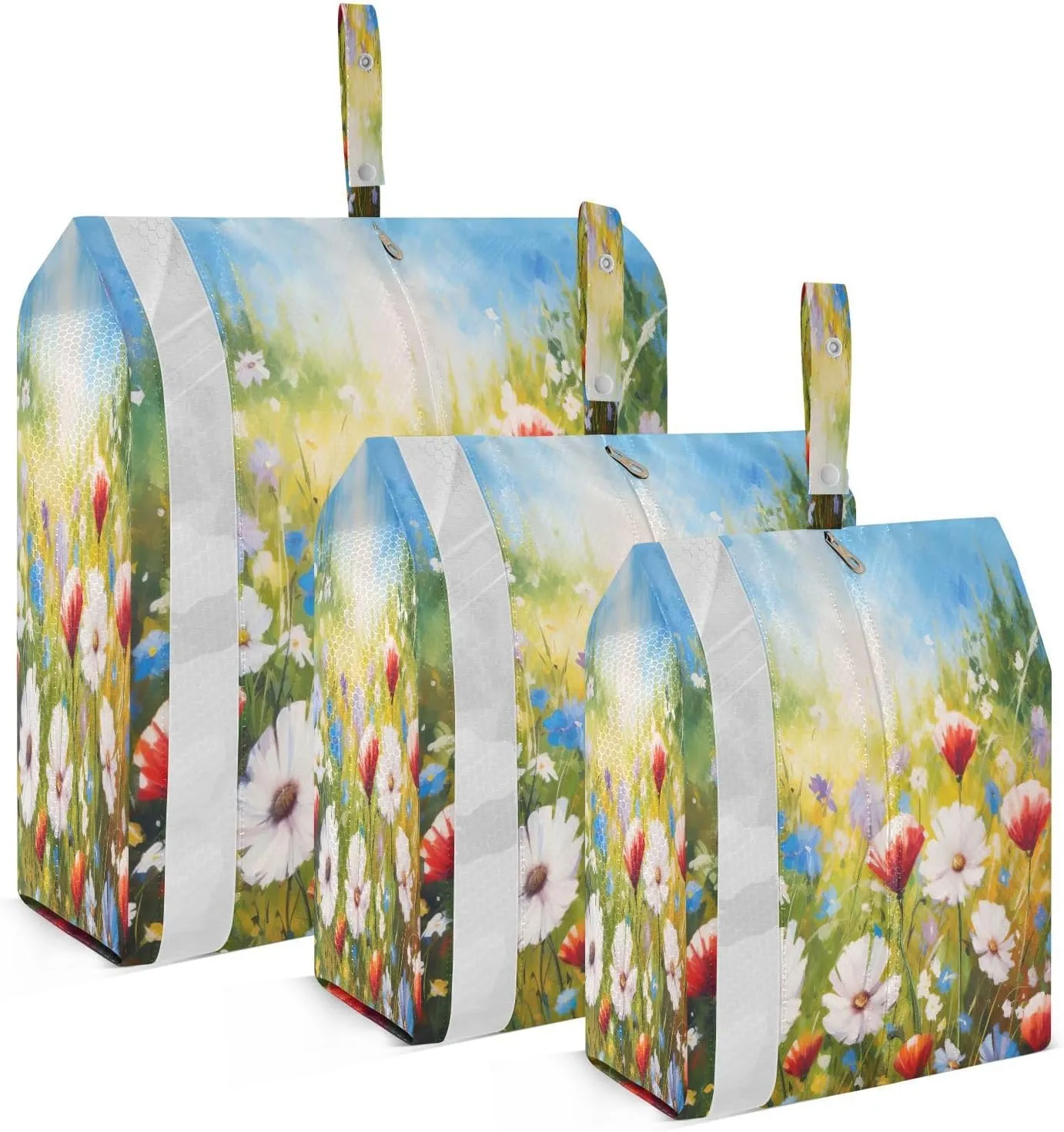 Sky Grass Flowers Compression Packing Cubes Luggage Organizer Bags for Travel Suitcase Organizer for Travel Accessories