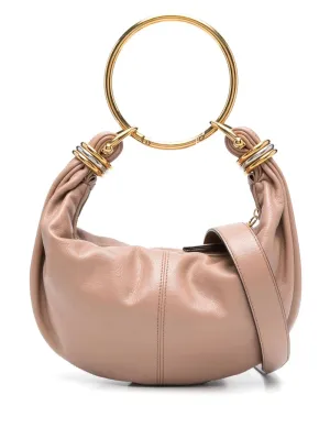 Small Bracelet Hobo Bag in Woodrose
