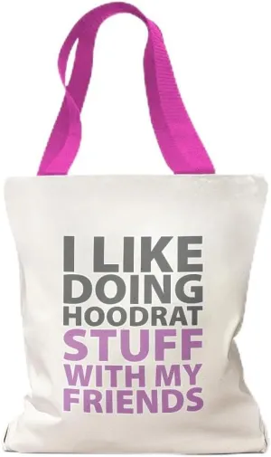 Speedy Pros Canvas Tote Bag for Women I like Doing Hoodrat Stuff with My Friends Drinking Beach Bags for Women