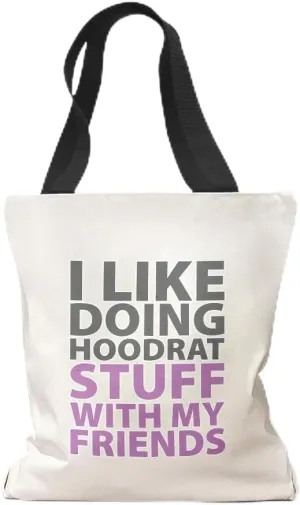 Speedy Pros Canvas Tote Bag for Women I like Doing Hoodrat Stuff with My Friends Drinking Beach Bags for Women