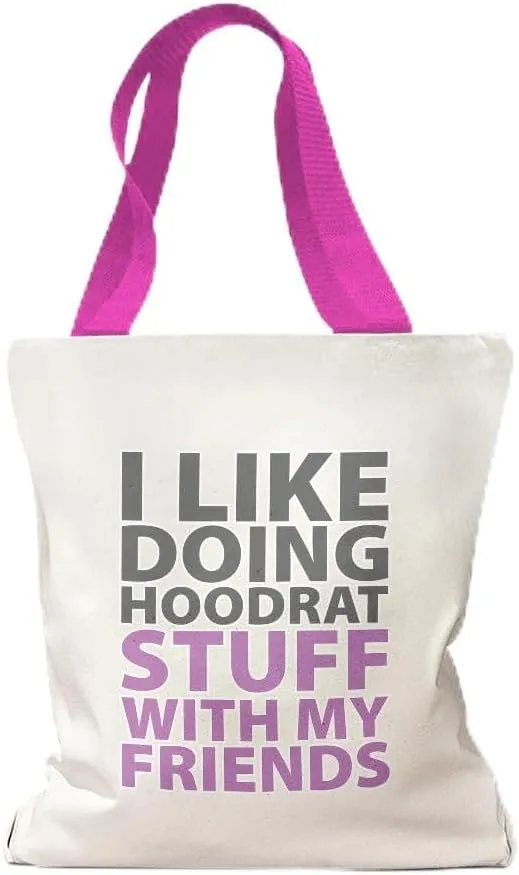 Speedy Pros Canvas Tote Bag for Women I like Doing Hoodrat Stuff with My Friends Drinking Beach Bags for Women