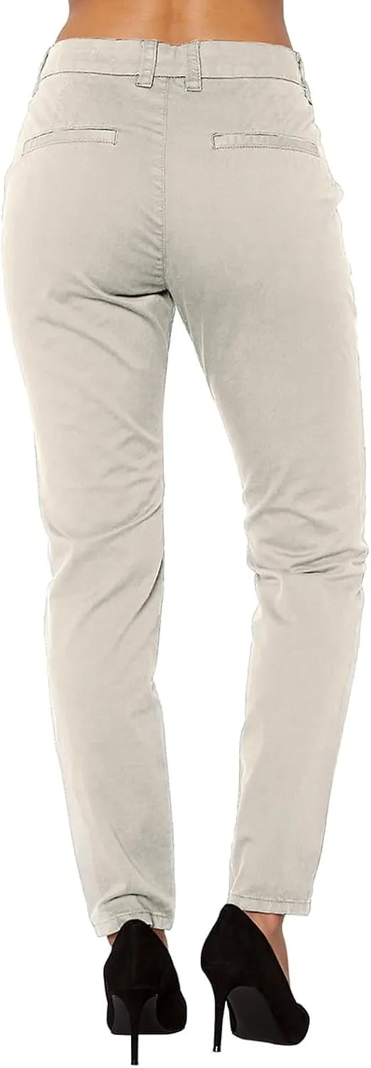 Straight Leg Dress Pants Women's High Waist Business Casual Trousers Slim Fit Dressy Full Length Work Pant with Pocket