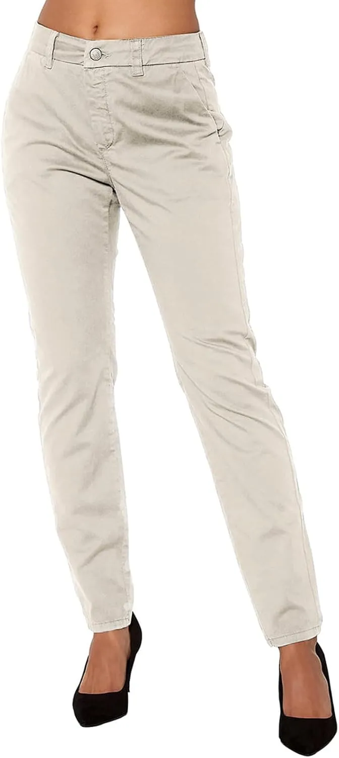 Straight Leg Dress Pants Women's High Waist Business Casual Trousers Slim Fit Dressy Full Length Work Pant with Pocket