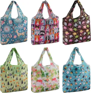 SZUAH Foldable Reusable Shopping Bags 6Pack