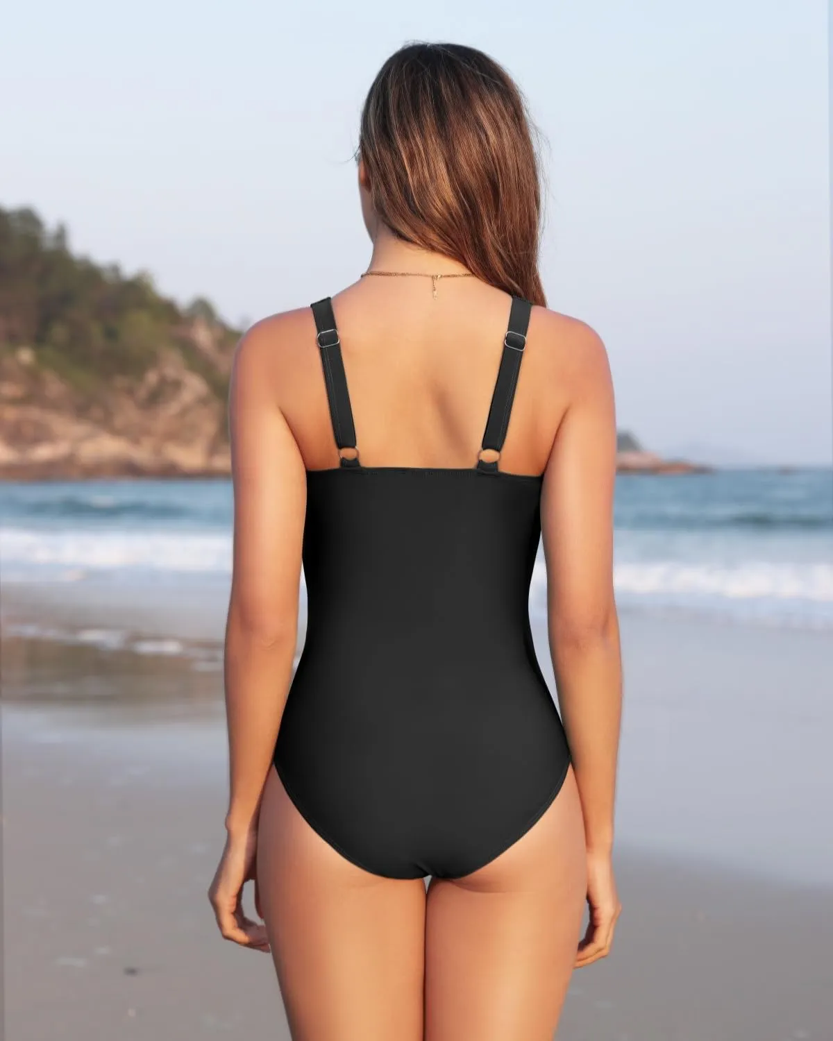 Tempt Me Women One Piece Swimsuits - Tummy Control Bathing Suits Ruched Slimming Swimwear V Wired Push Up Swim Suit 2025