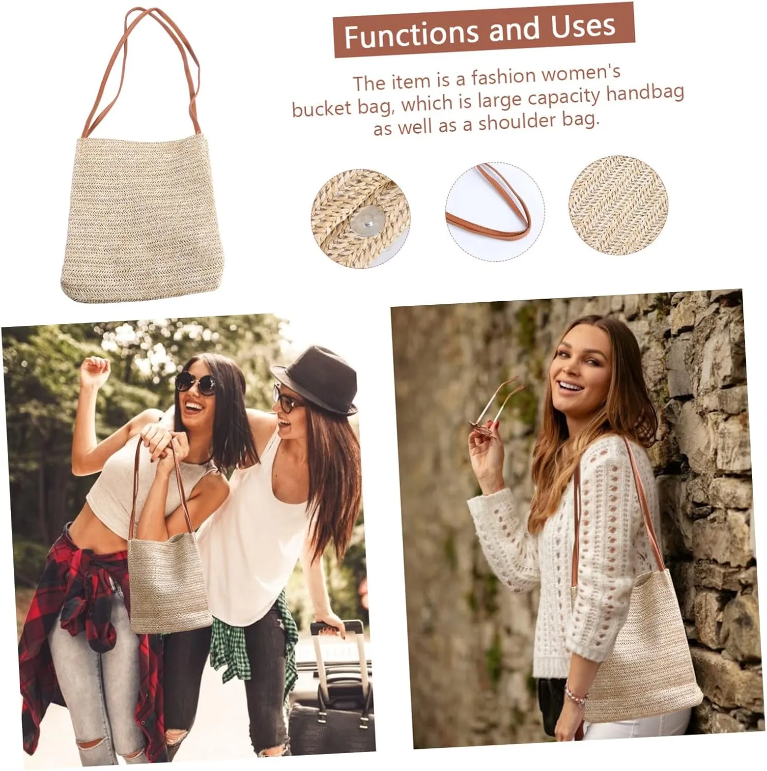 TENDYCOCO Crossbody Tote Womens Minimalist Wallet Wallets for Girls Beach Accessories for Women Beach Bags for