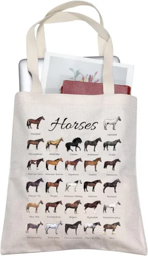 TOBGBE Horse Lover Travel Bag - Inspirational Floral Equestrian Gift for Women