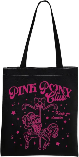 TOBGBE Singer Music Lover Gift Midwest Princess Pink P Club Shopping Bag Singer Fan Lyrics Music Concert Merch