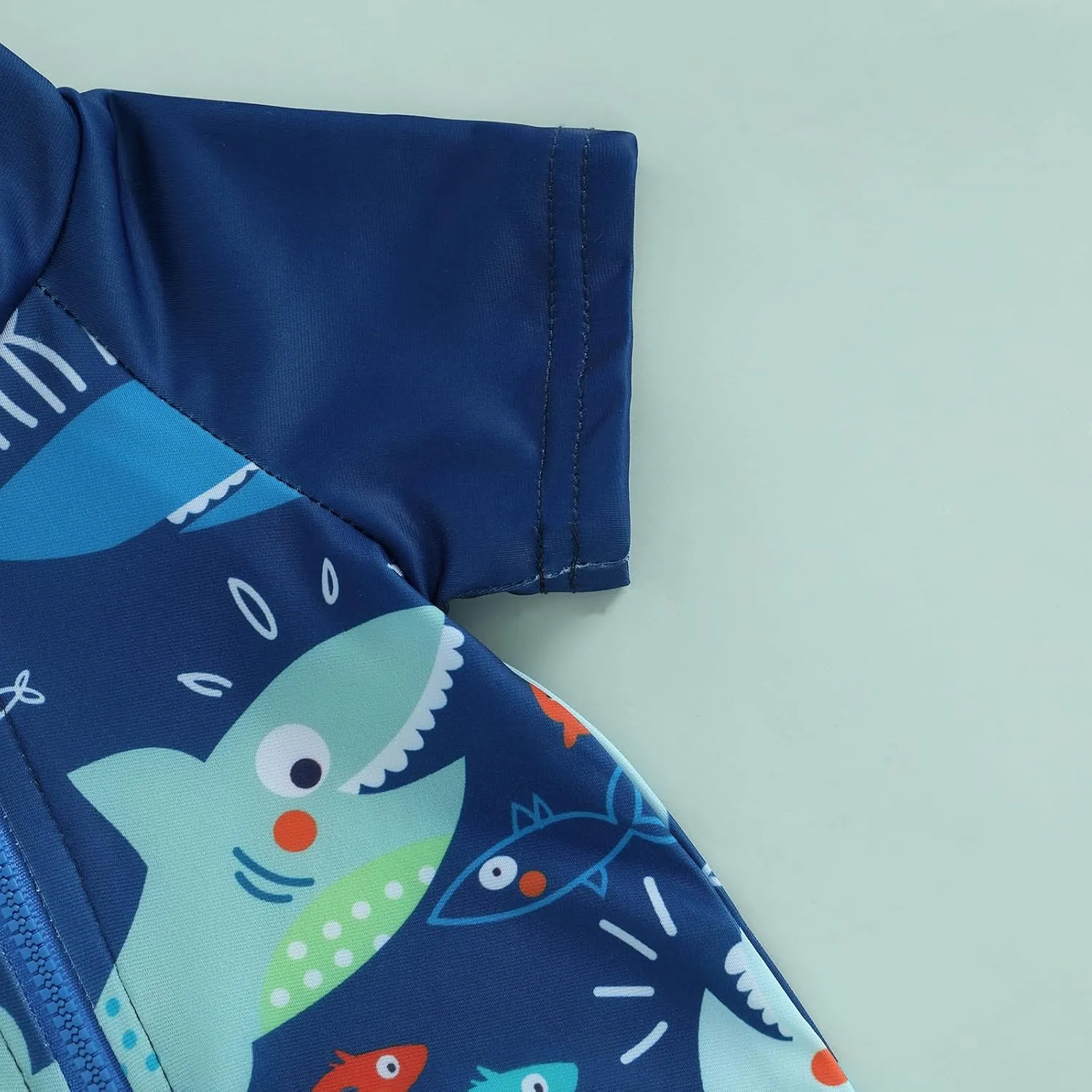 Toddler Infant Baby Boy 4th of July Swimsuit Newborn Rash Guard Boys Girls One Piece Zipper Bathing Suit Swimwear with Hat